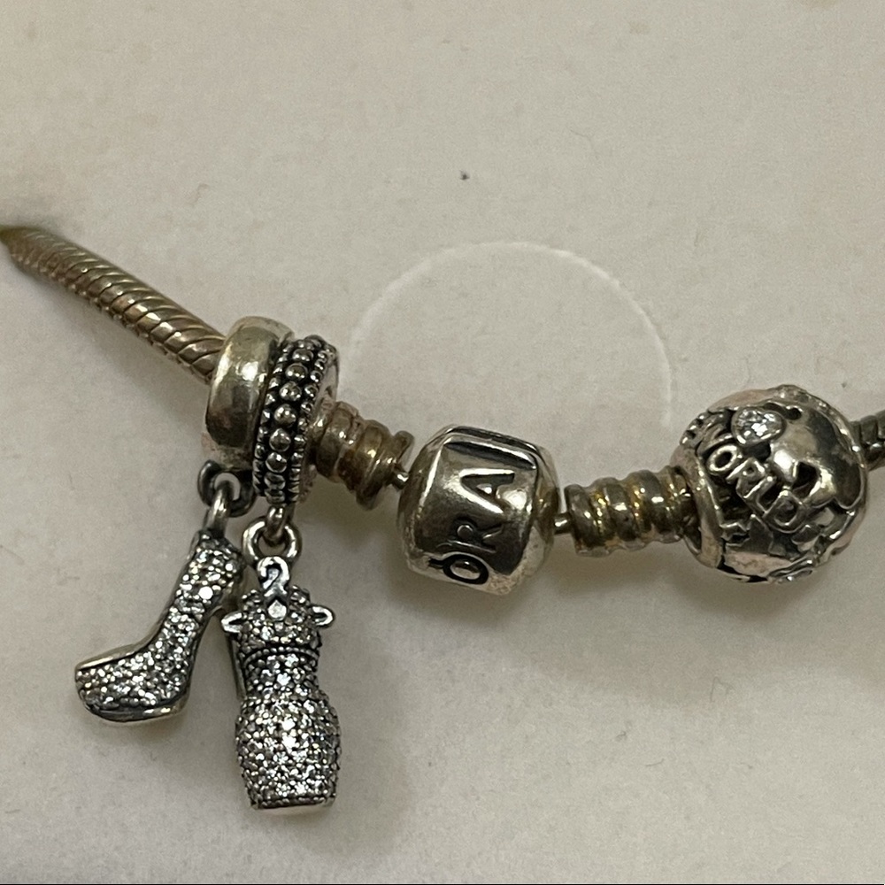 Pandora Bracelet with 3 charms